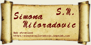 Simona Miloradović vizit kartica
